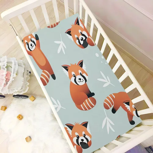 Vista 5 de Blueangle Juego de sábanas bajeras para cuna, suave, transpirable y cómodo, juego de sábanas de bebé para niños y niñas, bonito juego de sábanas