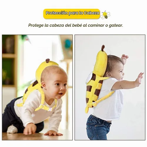 Vista 2 de Okydoky Protector de cabeza de bebé y rodilleras para gatear, mochila de seguridad ajustable para la cabeza de los niños pequeños, protección