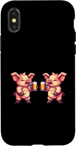 Vista 4 de iPhone 15 Pig Beer Party Team Comic Gamer Crew Case