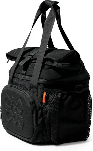 Vista 3 de Lonchera aislada de doble compartimento, con 2 compartimentos a prueba de fugas y tapa enrollable, lonchera de 13L para el trabajo (Negro)