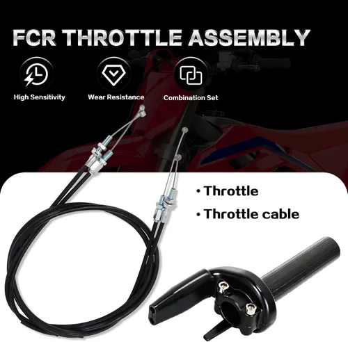 Vista 2 de Tubo de acelerador de motocicleta con cable de aceleración para YZ250F 426F 450F / WR250F 426F 450F / CRF150R 150RB 250R 250X 450R 450X / KX250F