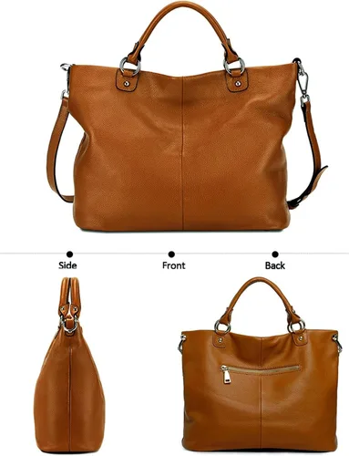 Vista 6 de Bolso Kattee, para mujer, de cuero suave, 3 formas de llevarlo, mochila, bolso y bolsa de mano