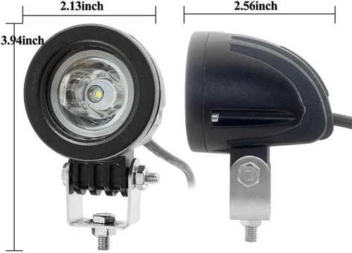 Vista 2 de 2 unids 10 W mini motocicleta niebla conducción luces LED Spot Beam POD trabajo lámpara auxiliar todoterreno camión ATV SUV 12 V 24 V (10 W)