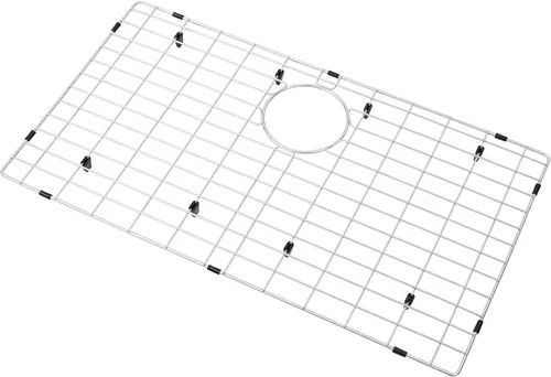 Vista 13 de Rejilla de fregadero de cocina Zeesink, protectores de fregadero de 18 1/2" X 13 3/8", rejilla de fregadero de acero inoxidable con drenaje central