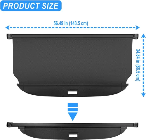Vista 67 de AUXKO - Cubierta de carga retráctil para Lincoln MKX 2018-2016, cubierta de equipaje de maletero con protección de sombra para Lincoln Nautilus