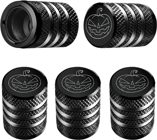 Vista 48 de Tapones para vástago de válvula de neumático, paquete de 5, tapa de aire de neumático N2, metal nitrógeno con forro de plástico, resistente a