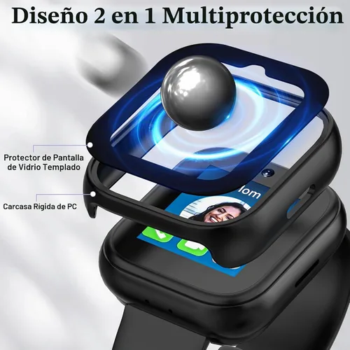 Vista 3 de Paquete de 2 protectores de pantalla compatibles con Sync Up Kids Watch 2, carcasa protectora general de policarbonato duro, accesorios para SyncUp