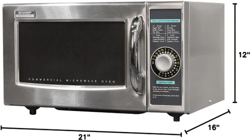 Vista 8 de Horno de microondas de alta resistencia con temporizador de dial, 1000 vatios, 120 voltios, talla única