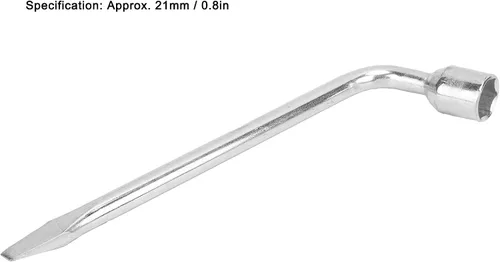 Vista 2 de Llave de llanta tipo L, llave de enchufe de 0.827 in para extracción de neumáticos de automóvil, camión, herramienta de barra de palanca extendida