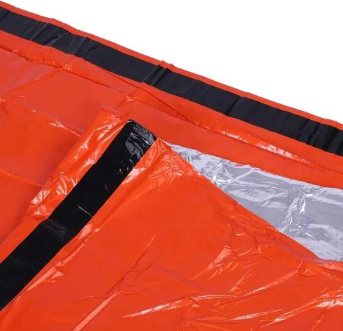 Vista 4 de Saco de dormir, saco de dormir reutilizable para exteriores, compacto y práctico para viajes de exploración salvaje, Naranja