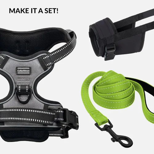 Vista 6 de CollarDirect Arnés reflectante sin tirones para perro, con asa y clip frontal, chaleco acolchado suave ajustable para perros pequeños a grandes