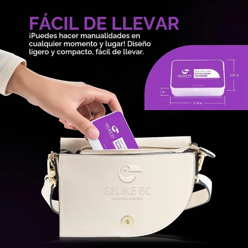 Vista 8 de Gelike ec Puntas de uñas extra cortas en forma de almendra: 120 piezas de puntas de gel suave para puntas de uñas de gel de cubierta completa