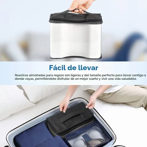 Vista 7 de LESUMI Almohada de rodilla de espuma viscoelástica, almohada de pierna para dormir, para dormir de lado y mujeres embarazadas, para alineación