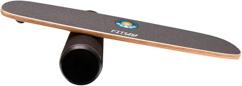 Vista 9 de Fitlaya Fitness Equipo de entrenamiento de madera para entrenamiento de fitness, hockey, patineta, surf y snowboard