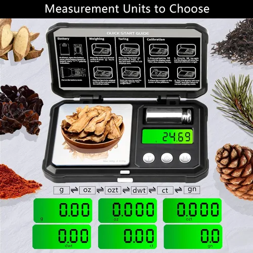Vista 4 de GRAM PRES - Báscula digital de bolsillo de 10.58 oz x 0.00 oz de precisión, báscula de joyería Small Mini High Precision Scale Digital