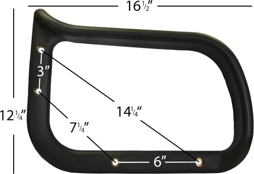 Vista 2 de Brazo de lazo para silla de oficina de repuesto - estilo redondeado Lado derecho S3676R-A