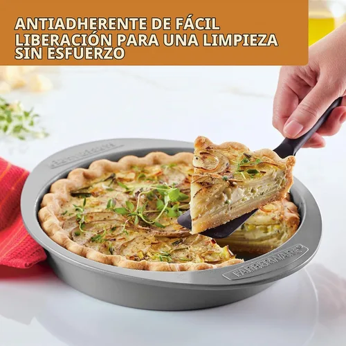Vista 5 de Farberware - Charola de horno de 9 por 13 pulgadas, antiadherente, Round, 9, Plateado Gris
