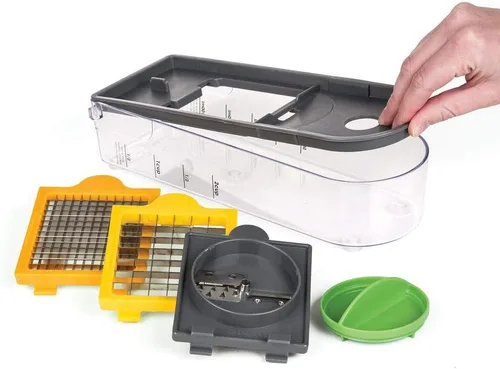 Vista 5 de Prepworks de Progressive Dicer Spiralizer Veggie Chopper, Blanco