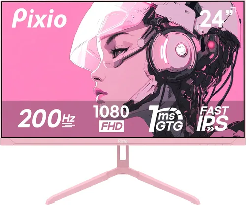Vista 10 de Pixio PX246 Wave Beige 24 pulgadas 120Hz Frecuencia de Actualización Resolución FHD 1080p Panel IPS 4ms GTG Tiempo de Respuesta Monitor