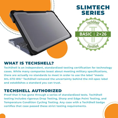 Vista 8 de Gumdrop SlimTech - Funda personalizada para Lenovo 100e AMD de 100 W Gen (Clamshell), protección ligera, rosca de goma en los lados, sin costuras