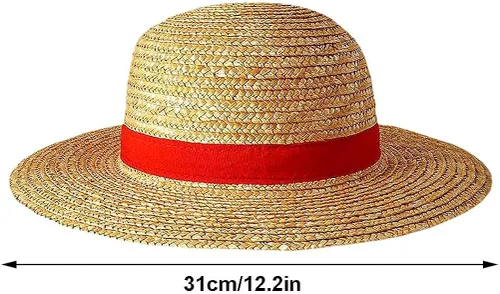 Vista 7 de ariarly Sombrero de pajita, sombrero de paja con cuerda, sombrero de pirata, disfraz de anime, sombrero de paja para niños y adultos