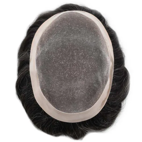 Vista 5 de Mens Toupee Hair Piece For Men Hair Replacement System For Men Fine Mono Mens Hair Piece Human Hair Piece Toupee For Men Hairpieces Protesis Capilar