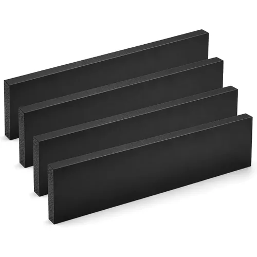 Vista 8 de 2 Pcs HDPE Plastic Blocks, 1 x 4 x 12 Inch, Black Negro2Pack