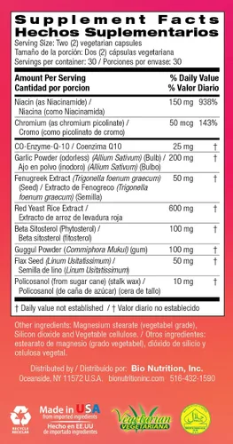 Vista 7 de Bio Nutrition Colesterol Wellness, 60 Cápsulas