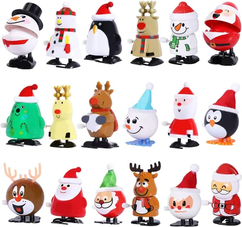 Vista 3 de Max Fun 18 piezas de relleno de calcetines de Navidad juguetes de cuerda
