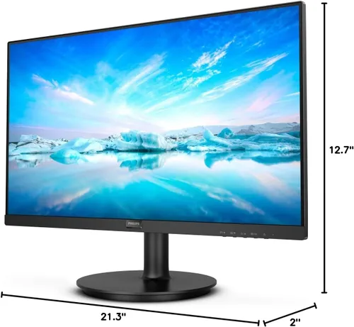 Vista 2 de Philips Monitor Full HD 75Hz clase 241V8L de 24 pulgadas, VESA, garantía de reemplazo anticipada de 4 años