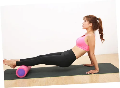 Vista 7 de Epe Yoga Roller Columna Sólida Fitness Masaje Stick Azul Herramienta de Equilibrio Alto Elástico para Pilates Alivio Muscular y Cuerpo