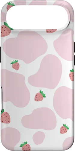 Vista 27 de Baby Pink Cow Print Pattern Cute Strawberry Cow Animal Gift Case for iPhone 17
