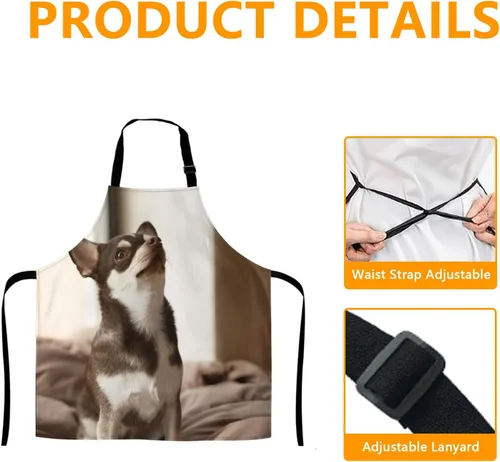 Vista 3 de Delantal personalizado,Delantales personalizados,Delantales personalizados con bolsillos,Delantal de cocina,Delantales personalizados
