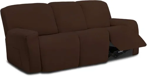 Vista 88 de Easy-Going - Funda elástica de microfibra para sofá reclinable seccional, suave vellón ajustable a tu sofá de 2 cuerpos, lavable, protector