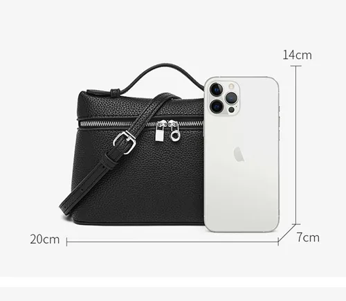 Vista 4 de Afashor Bolsos con asa superior de moda para mujer, bolso de hombro de cuero suave