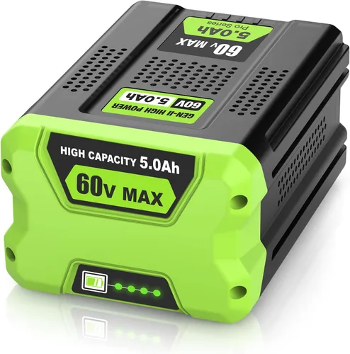 Vista 7 de Repuesto para batería Greenworks de 60 V, batería de 5.0 Ah y cargador Combo