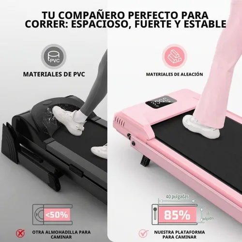 Vista 8 de FUNMILY Cinta de Correr Plegable con Almohadilla de Caminata Mejorada con Inclinación del 12%/15% y Barra de Manejo, Cintas de Correr Compactas