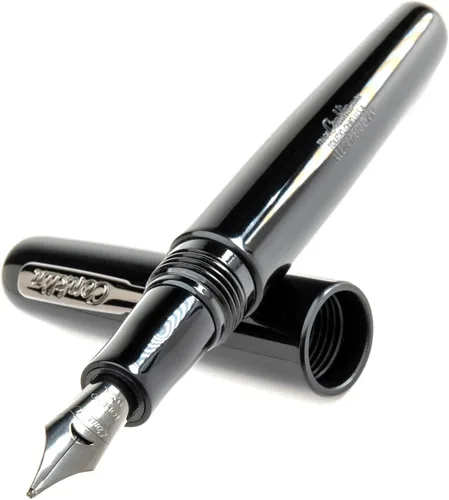 Vista 23 de Pluma estilográfica Conklin All American en negro – Punta ancha, diseño audaz y calidad premium – Regalo ideal para profesionales y entusiastas
