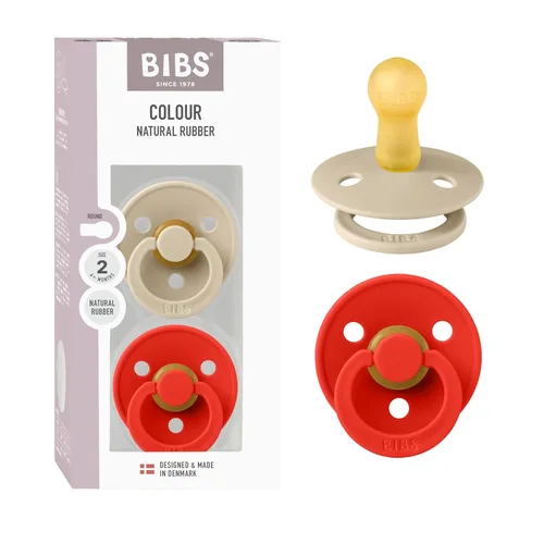 Vista 46 de BIBS - Paquete de 2 chupetes para bebés, goma natural libre de bisfenol A, hechos en Dinamarca, colección Colour, para bebés de 18+ meses, azul bebé