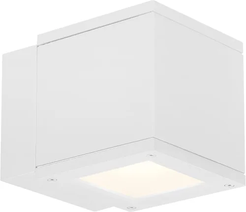 Vista 10 de WAC Lighting WS-W2505-AL Rubix - Lámpara de pared LED para exteriores, doble luz, 3000K, aluminio cepillado
