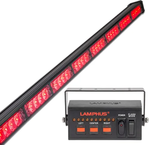 Vista 18 de lamphus SolarBlast sbls64 29" 24 W LED Advertencia Tráfico de Emergencia Advisor – Barra de luz ámbar azul, Azul