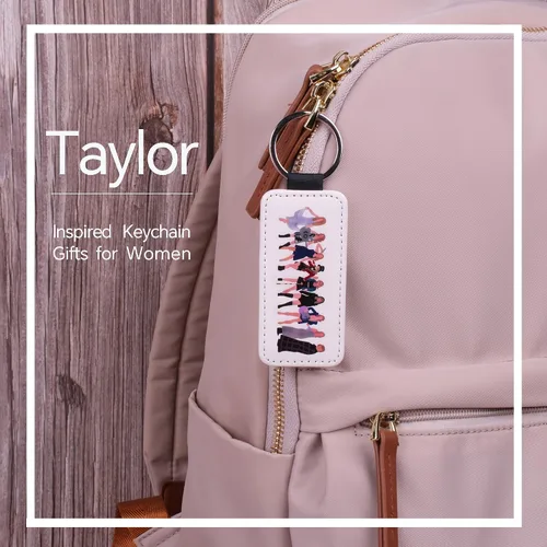 Vista 7 de Twogemy Taylor Inspired Keychain, Taylor Imaginative Keyring for Women Girls Gifts, Music Lover Keychains for Friends Daughter Sister, Beautiful