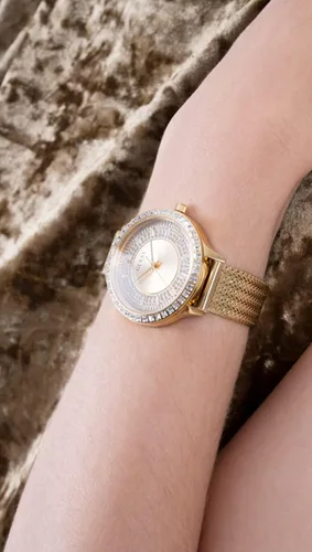 Vista 12 de GUESS US Womens Gold-Tone Mesh Analog Watch one