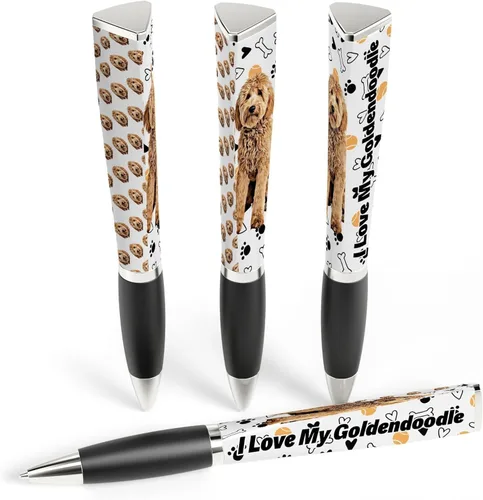 Vista 16 de Bolígrafo I Love My Dog (1 bolígrafo, 3 caras) bolígrafos lindos de cumpleaños para perros, bolígrafos divertidos, regalos para mujeres y perros