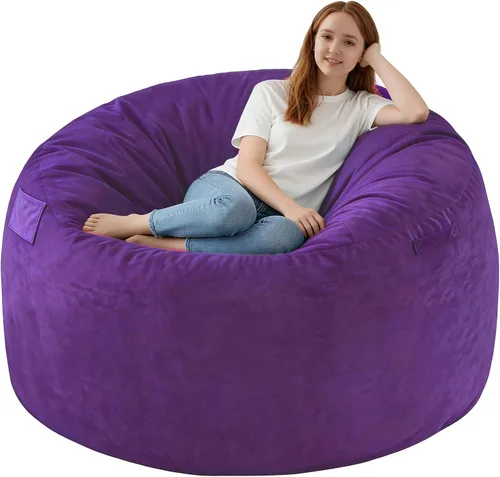 Vista 87 de Silla de Puf de 2 pies, Sillas de Puf Cómodas con Relleno de Espuma Viscoelástica, Sofá de Puf Esponjoso con Cubierta de Terciopelo Holandés, Sillas
