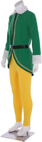 Vista 3 de Men's Elf Cosplay Costume Halloween Christmas Buddy Fancy Party Outfits