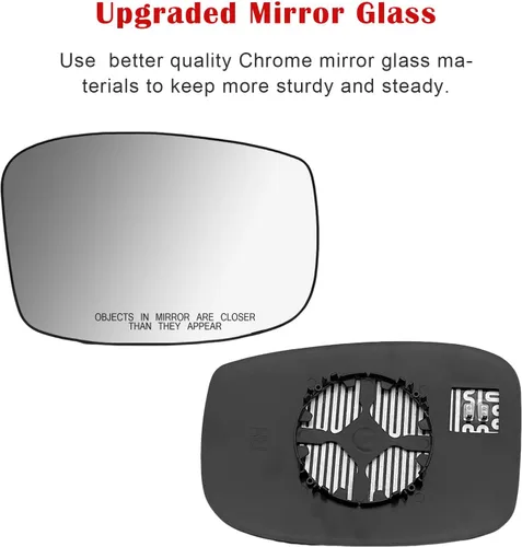 Vista 12 de Espejo lateral del pasajero de repuesto para Honda Odyssey 2018 2019, retrovisor lateral derecho exterior de cristal, con placa de respaldo