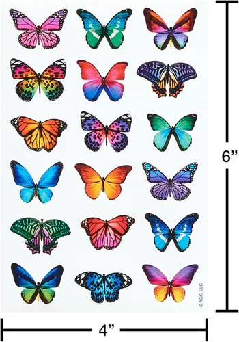 Vista 4 de American Greetings calcomanías a granel de 867 unidades para niños, mariposas y flores