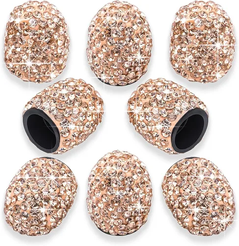 Vista 35 de 4 tapas de válvula de vástago de neumático de diamantes de cristal brillante, a prueba de polvo, tapas universales para válvulas de neumáticos