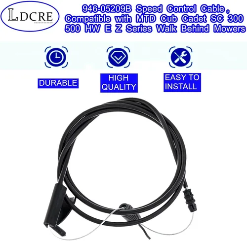 Vista 7 de 946-05209B Cable de control de velocidad, compatible con MTD Cub Cadet SC 300 500 HW E Z Series Walk Behind Mowers, cable de transmisión